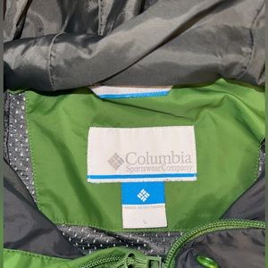 Columbia rain jacket green for men Large